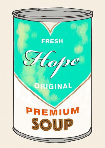 Hope Soup White Modern Wood Framed Art Print with Double Matting by Beyon, Carlos