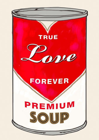Love Soup White Modern Wood Framed Art Print with Double Matting by Beyon, Carlos