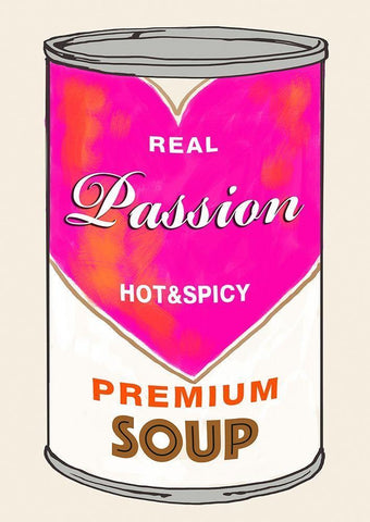 Passion Soup White Modern Wood Framed Art Print with Double Matting by Beyon, Carlos