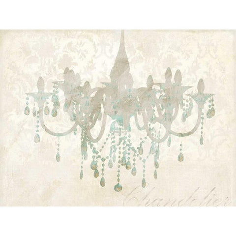 Chandelier Gold Ornate Wood Framed Art Print with Double Matting by Dellal, Remy