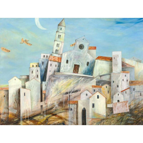 Lasciami sognare Black Modern Wood Framed Art Print by Larotonda, Donato