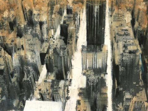 NYC7 Black Ornate Wood Framed Art Print with Double Matting by Moschetta, Dario