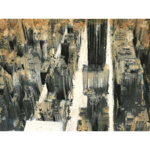 NYC7 White Modern Wood Framed Art Print by Moschetta, Dario