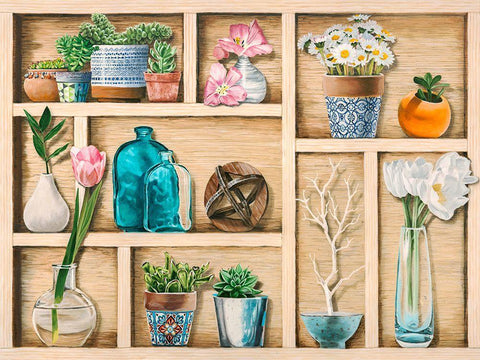 Collection de Memoires White Modern Wood Framed Art Print with Double Matting by Dolci, Elena