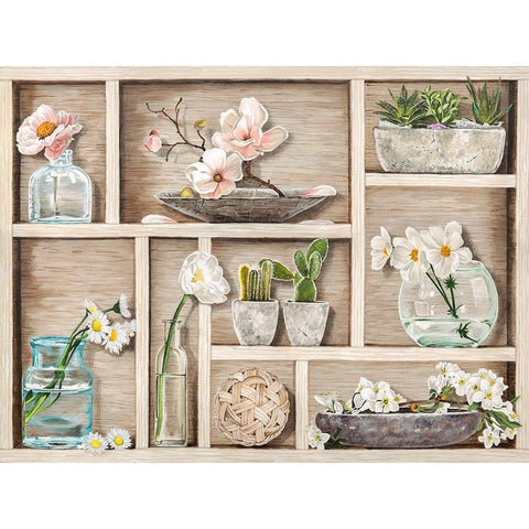 Fleurs et Memoires White Modern Wood Framed Art Print by Dolci, Elena