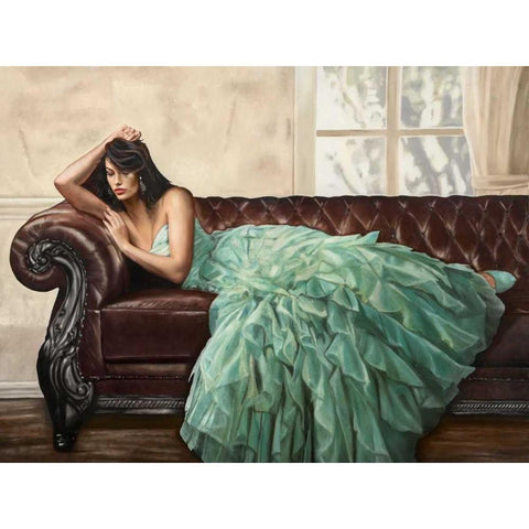 Aquamarine Beauty Black Modern Wood Framed Art Print by Ciccone, Emilio