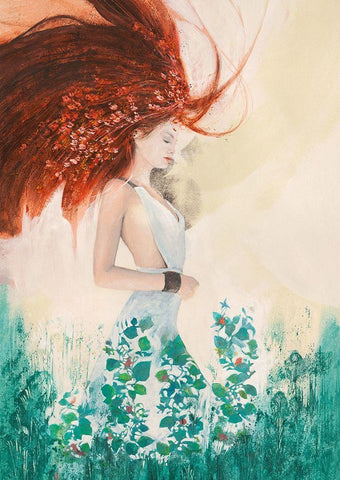 Fairy of Spring White Modern Wood Framed Art Print with Double Matting by Pagnoni, Erica