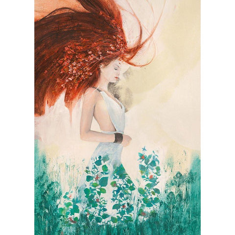 Fairy of Spring Black Modern Wood Framed Art Print by Pagnoni, Erica
