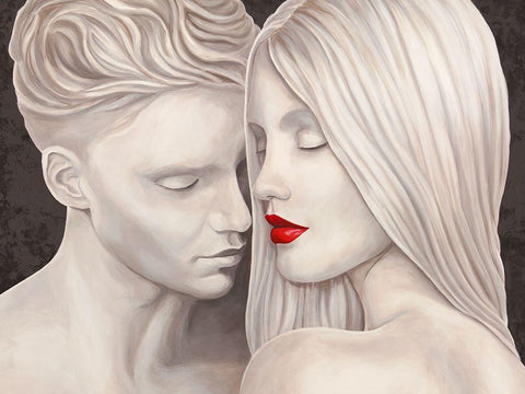 From Her to Eternity White Modern Wood Framed Art Print with Double Matting by Eleanor, Setti