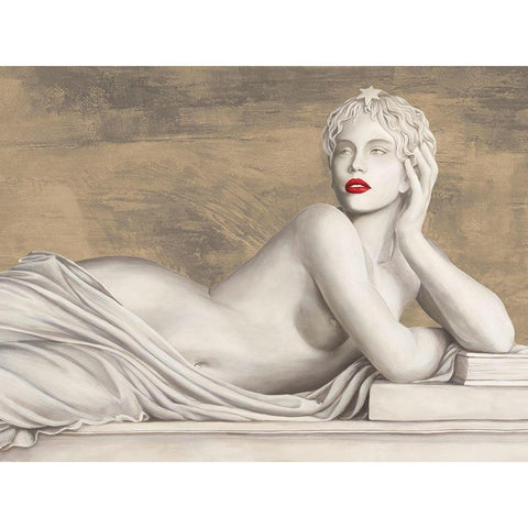 Eternal Beauty (detail) White Modern Wood Framed Art Print by Eleanor, Setti