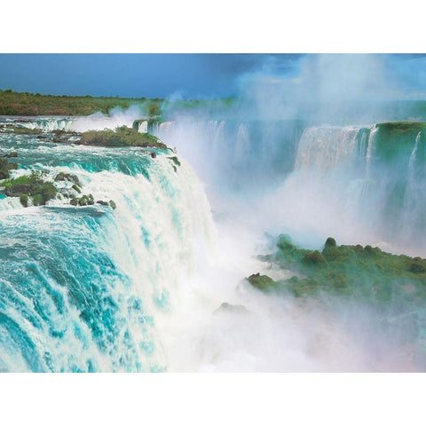 Iguazu Falls, Brazil Black Modern Wood Framed Art Print with Double Matting by Frank, Krahmer