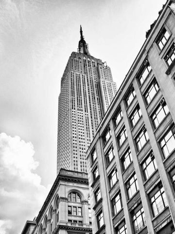 New York sky White Modern Wood Framed Art Print with Double Matting by Gagliardi, Giovanni