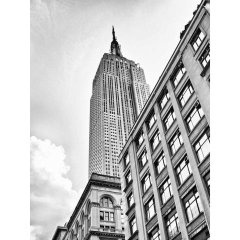 New York sky Black Modern Wood Framed Art Print with Double Matting by Gagliardi, Giovanni