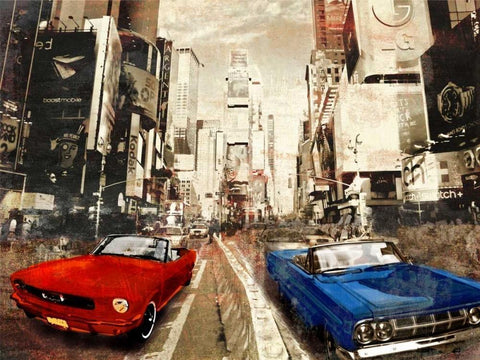 Horse Power White Modern Wood Framed Art Print with Double Matting by Baldo, Ivan