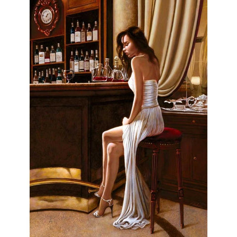In the Mood for Love II Black Modern Wood Framed Art Print with Double Matting by Silver, John