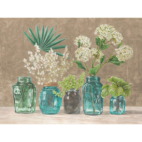 Spring Arrangement II - neutral Black Modern Wood Framed Art Print by Thomlinson, Jenny