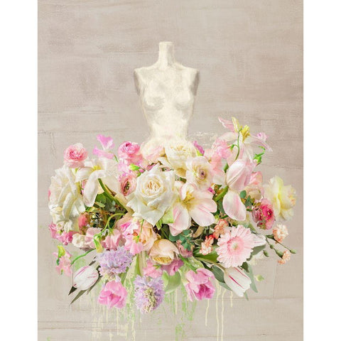 Dressed in Flowers I Gold Ornate Wood Framed Art Print with Double Matting by Parr, Kelly