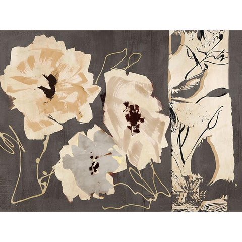 Earth Flowers I Black Modern Wood Framed Art Print with Double Matting by Parr, Kelly