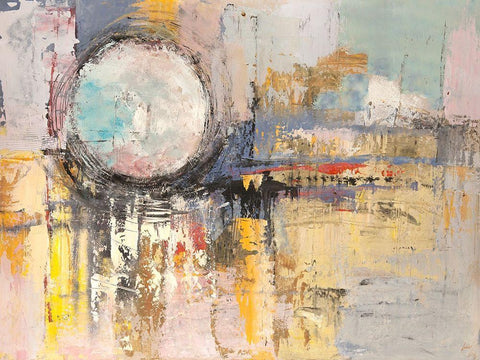 Tramonto di luna White Modern Wood Framed Art Print with Double Matting by Lucas