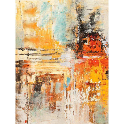 Riflessi del mattino I (detail) Black Modern Wood Framed Art Print with Double Matting by Lucas