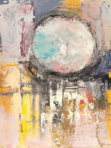 Tramonto di luna I (detail) White Modern Wood Framed Art Print with Double Matting by Lucas