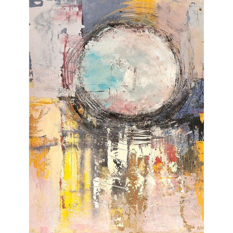 Tramonto di luna I (detail) Gold Ornate Wood Framed Art Print with Double Matting by Lucas