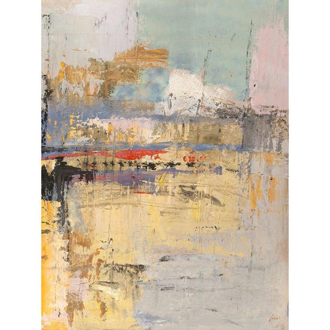 Tramonto di luna II (detail) Gold Ornate Wood Framed Art Print with Double Matting by Lucas
