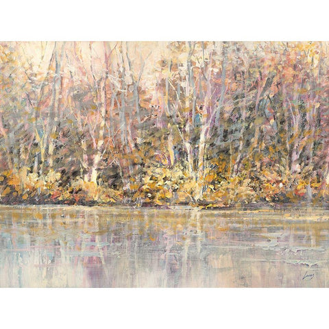 Bosco incantato Black Modern Wood Framed Art Print with Double Matting by Lucas