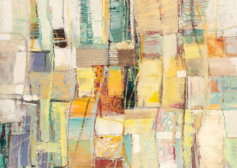 Colori di Primavera White Modern Wood Framed Art Print with Double Matting by Lucas