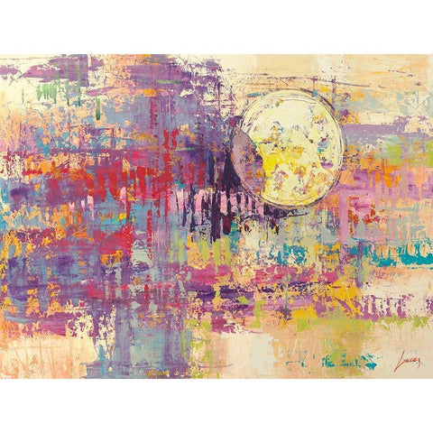 Luna crescente White Modern Wood Framed Art Print by Lucas