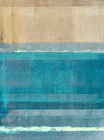 Horizon #2 Black Ornate Wood Framed Art Print with Double Matting by Maun, Ludwig