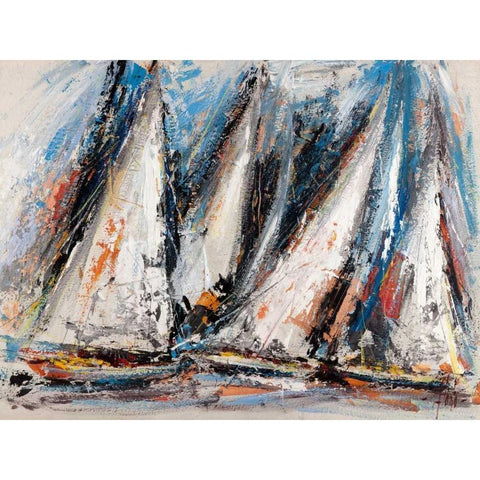 Vele nel cielo Black Modern Wood Framed Art Print by Florio, Luigi