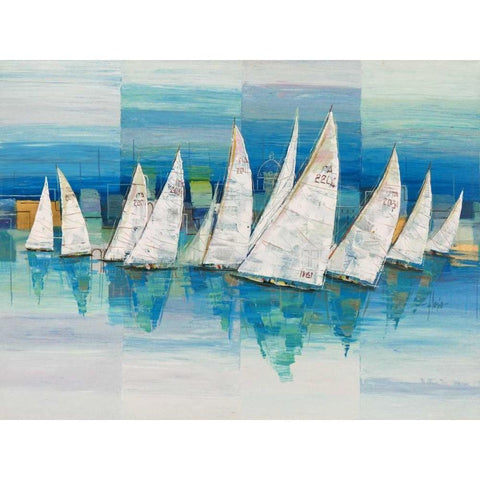 Oceano Black Modern Wood Framed Art Print with Double Matting by Florio, Luigi