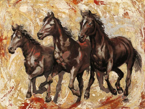 Nel vento Black Ornate Wood Framed Art Print with Double Matting by Florio, Luigi