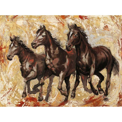 Nel vento Black Modern Wood Framed Art Print with Double Matting by Florio, Luigi