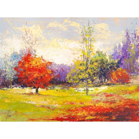 Colori d autunno White Modern Wood Framed Art Print by Florio, Luigi
