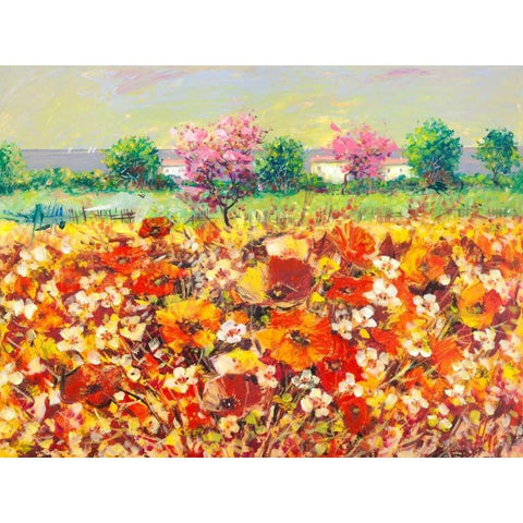 Colori di primavera White Modern Wood Framed Art Print by Florio, Luigi