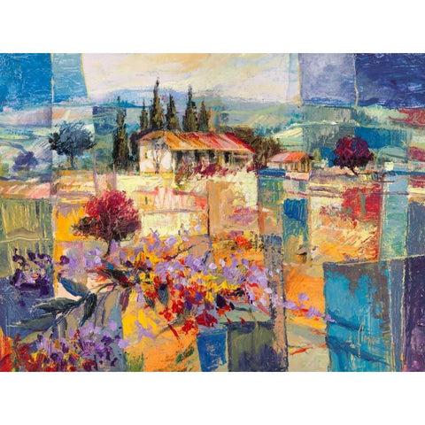 Racconto destate Black Modern Wood Framed Art Print by Florio, Luigi