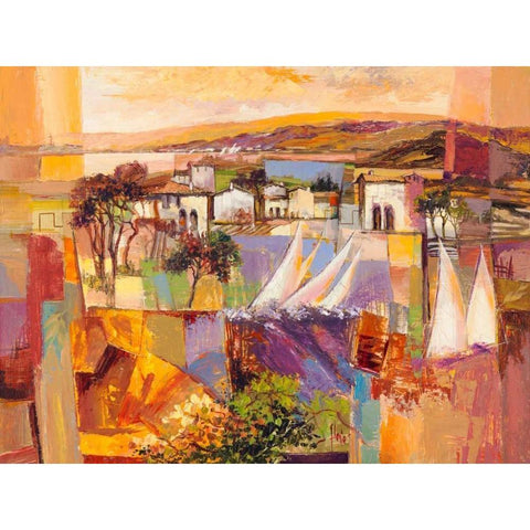 Racconto italiano White Modern Wood Framed Art Print by Krahmer, Frank