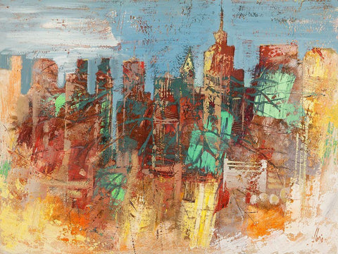 Citta nascosta White Modern Wood Framed Art Print with Double Matting by Florio, Luigi