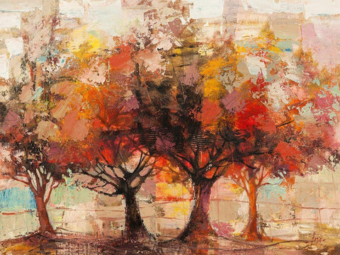 Foresta incantata White Modern Wood Framed Art Print with Double Matting by Florio, Luigi