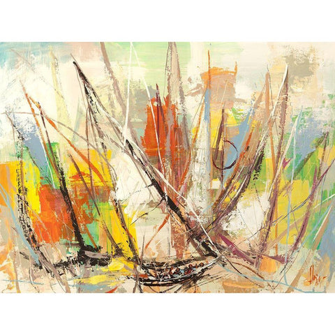 DInamismo di una regata Gold Ornate Wood Framed Art Print with Double Matting by Florio, Luigi