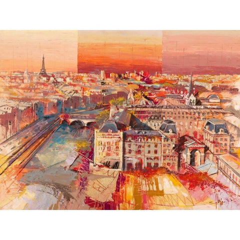 Sognando Parigi White Modern Wood Framed Art Print by Florio, Luigi