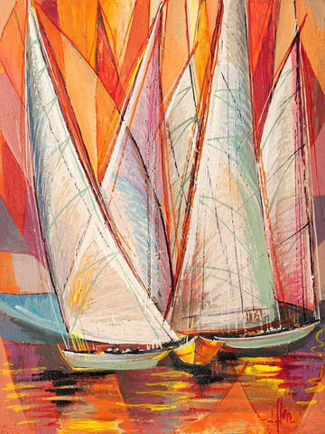 Vele allalba Black Ornate Wood Framed Art Print with Double Matting by Florio, Luigi