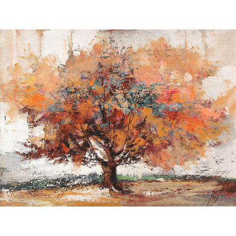 Brezza dAutunno White Modern Wood Framed Art Print by Florio, Luigi