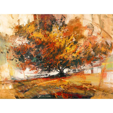 Albero nel vento White Modern Wood Framed Art Print by Florio, Luigi