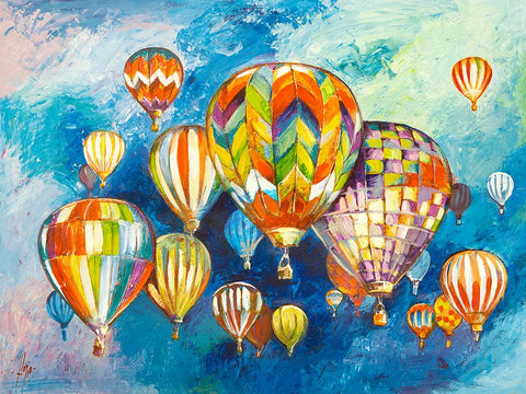 Sospesi nel cielo I White Modern Wood Framed Art Print with Double Matting by Florio, Luigi