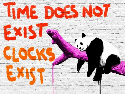 Time does not exist Black Ornate Wood Framed Art Print with Double Matting by Masterfunk collective