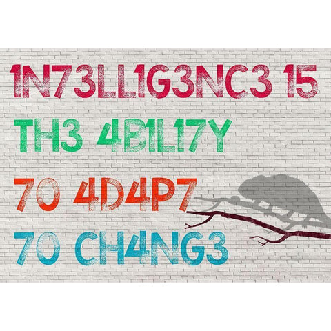 Intelligence Black Modern Wood Framed Art Print by Masterfunk Collective