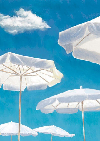 Beach Life I White Modern Wood Framed Art Print with Double Matting by Marzi, Dario